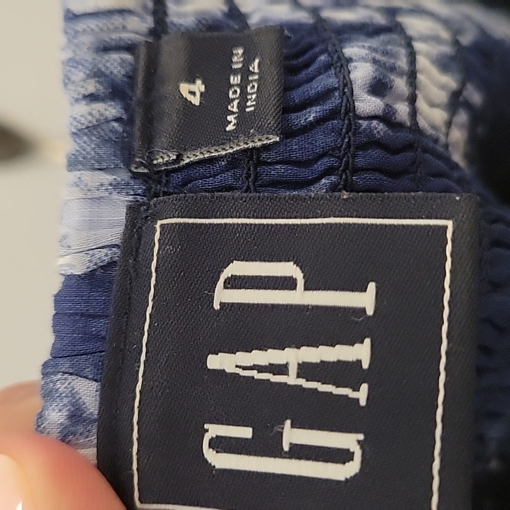GAP Blue Tie Dye Midi Dress Size 4 - Picture 7 of 9